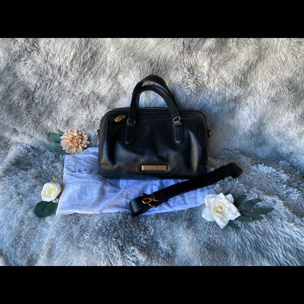 Marc by Marc Jacobs Black Leather Satchel Bag
